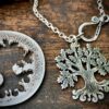 Oak tree necklace - handcrafted and recycled silver Half Crown coin