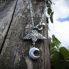 Owl necklace handcrafted and recycled original hairy growler design. Ethical jewellery made by an indepentant jewellers artisan studio. All themes and collections work in harmony with nature.