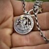 handmade and ethical St Christopher necklace made in England
