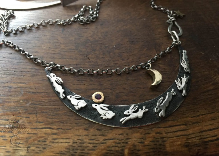 Moonlight Passage - sterling silver necklace, consisting of recycled coins