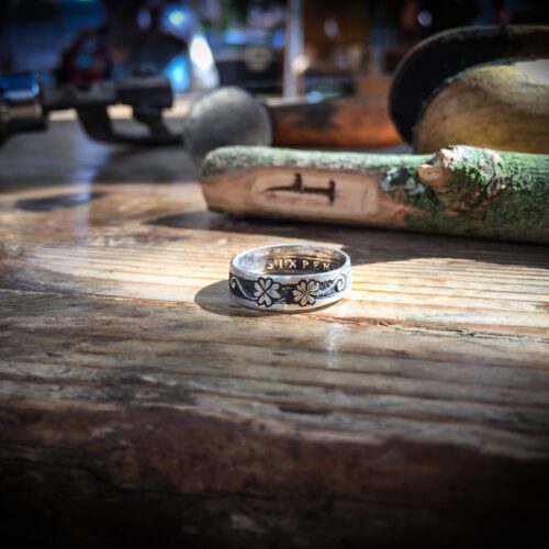 The goodluck silver coin rings