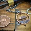 Wild Boar coin necklace - handmade and recycled little 1975 50th birthday gift special coin