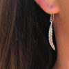 Willow Tree jewellery - Willow leaf earrings handcrafted and recycled from silver shillings. 
