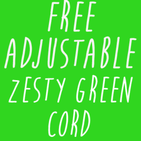 Zesty Green Adjustable braided cotton neckcord £0