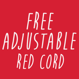 Red adjustable braided cotton neckcord £0