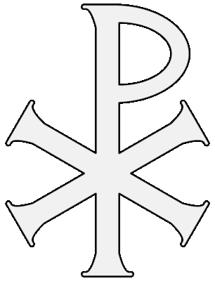 chi rho necklace pendant sustainable made using recycled silver coins made in England 