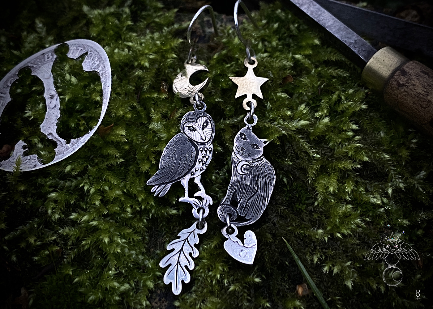 The Owl and the Pussy-Cat earrings