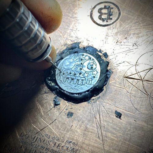 lucky sixpence solstice coin necklace pendant handmade in Cambridge