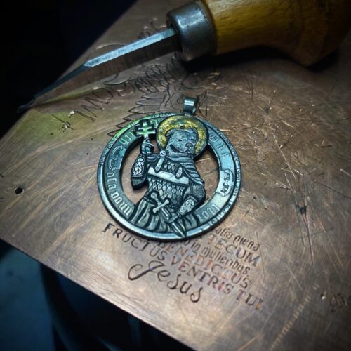 reprobus saint Christopher handcrafted necklace