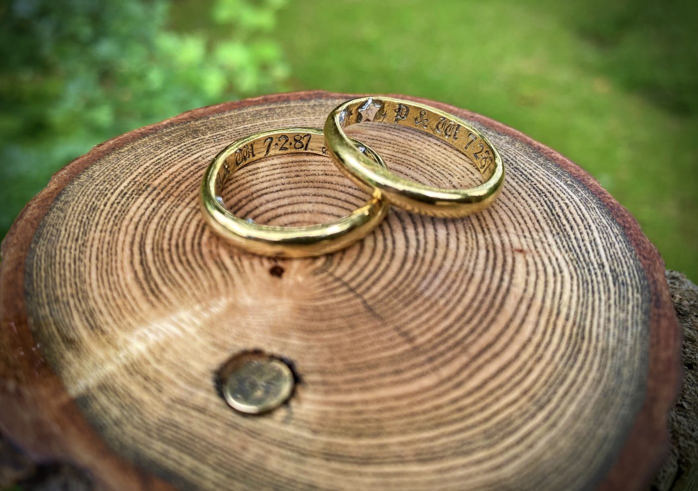22ct gold posey posie rings handcrafted in Cambridge