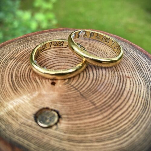 22ct gold posey posie rings handcrafted in Cambridge