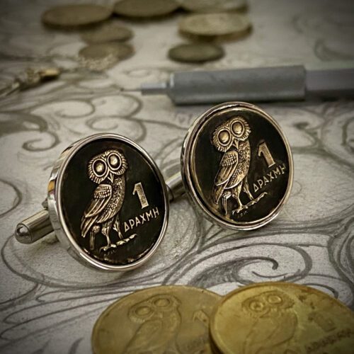 Owl of Athena cufflinks