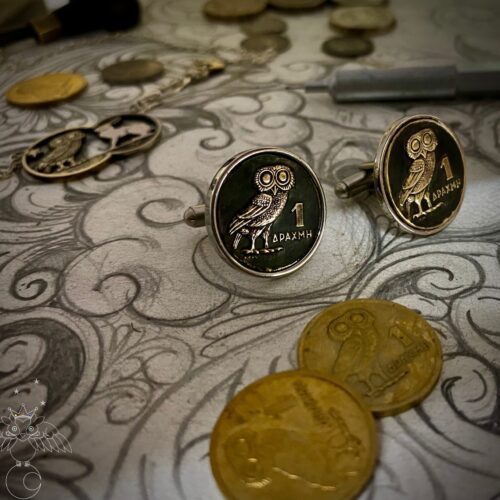 Owl of Athena cufflinks
