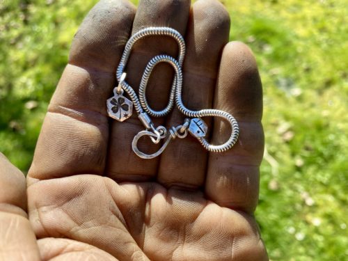 Silver handmade celtic viking Northern European rune symbol bracelet jewellery