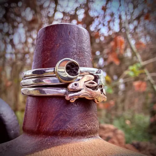 handmade and eco conscious, ethical, renewable, green jewellery made in Cambridge by local artisan jeweller with hand tools and love