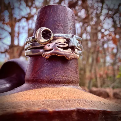 handmade and eco conscious, ethical, renewable, green jewellery made in Cambridge by local artisan jeweller with hand tools and love