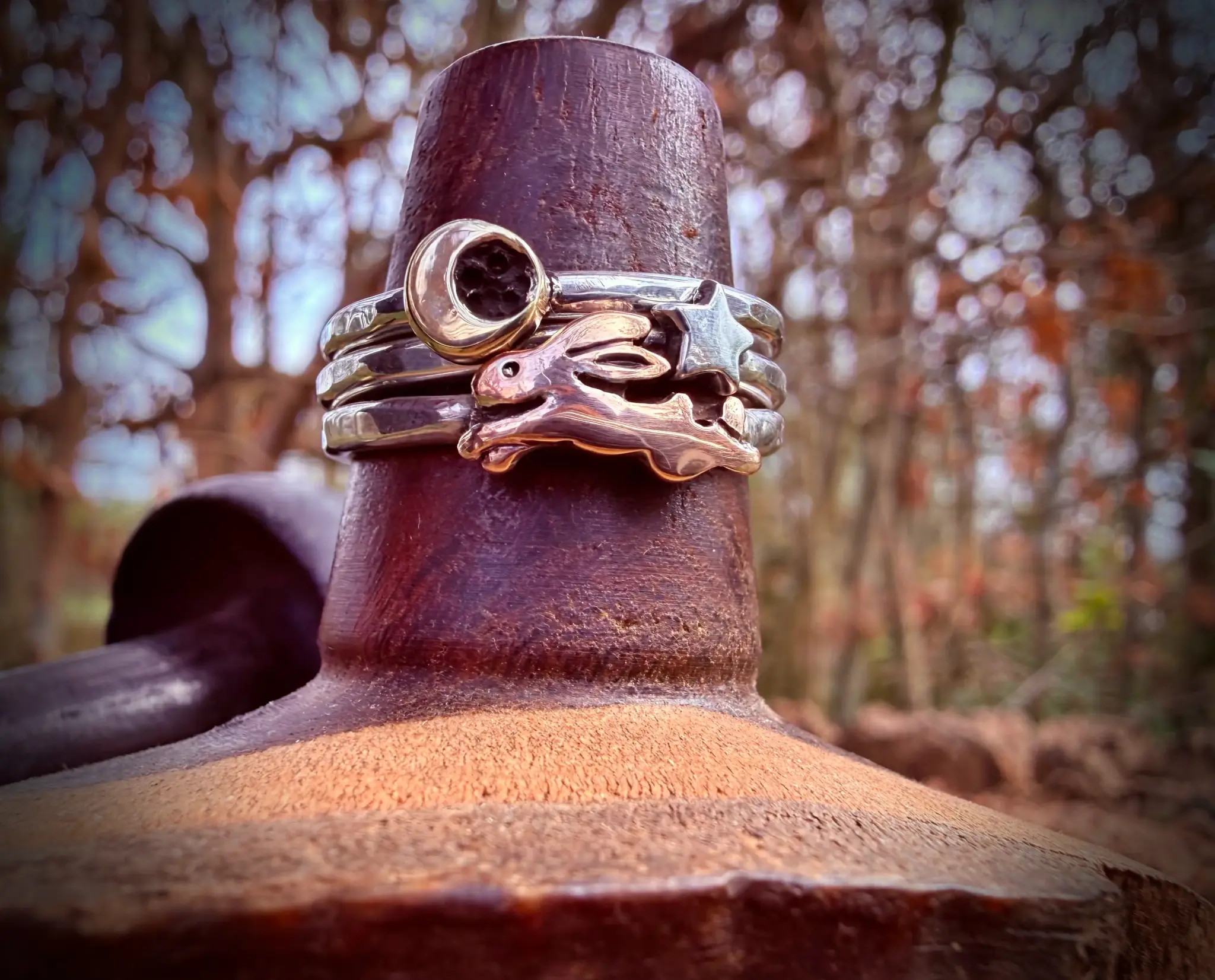 handmade and eco conscious, ethical, renewable, green jewellery made in Cambridge by local artisan jeweller with hand tools and love