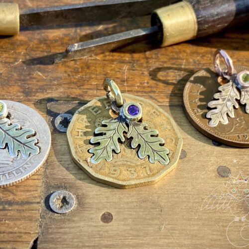 hand crafted and ethical nature lover jewellery made from coins
