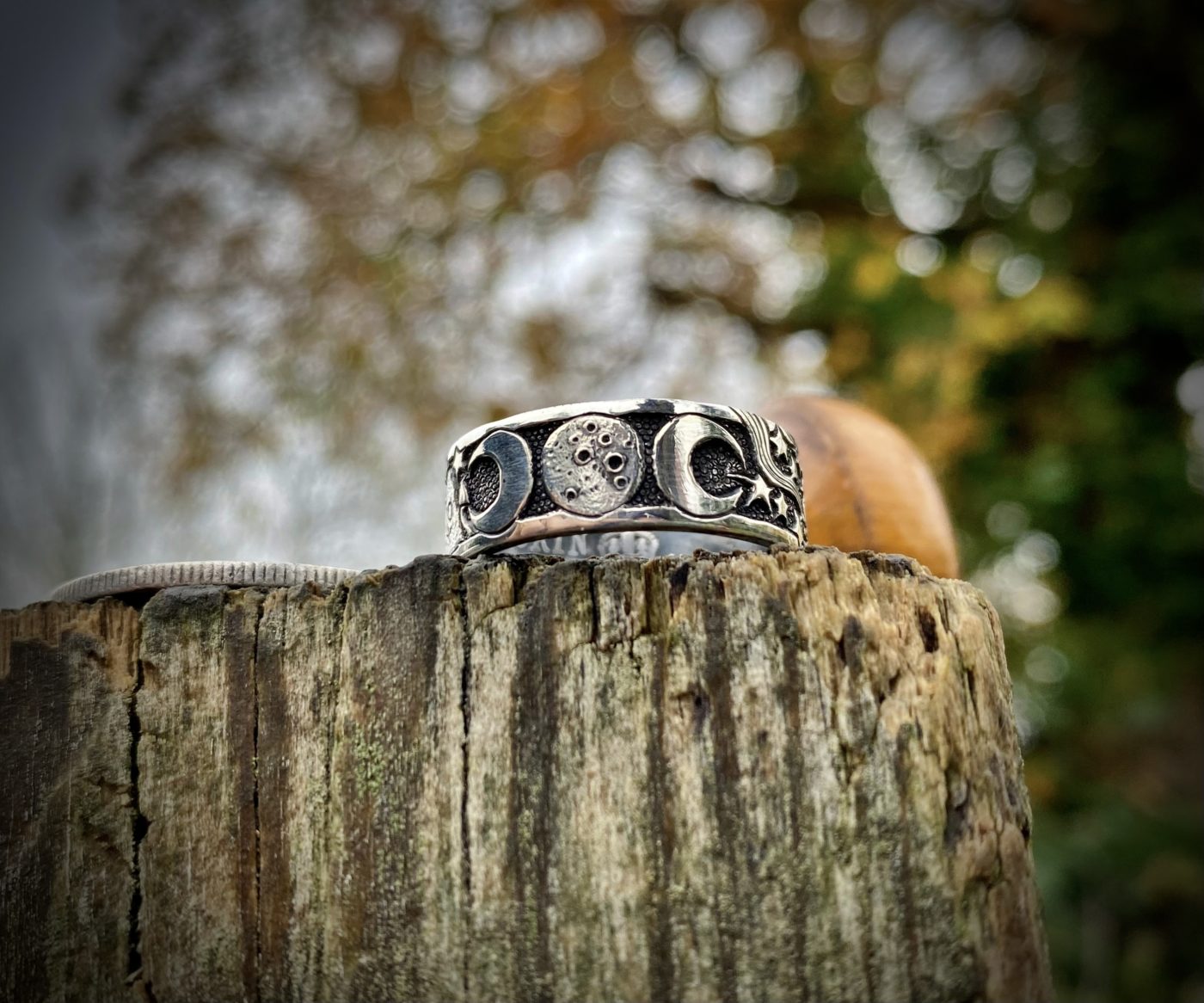handfasting hand-fasting ring silver coin ring hand made and recycled using traditional hand tools and green ethical principles. Celebrating the circle of life, the equinox, the solstice