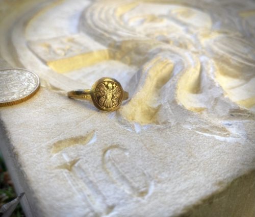 the divine Holy Spirit 22ct gold ring handmade and lovingly created