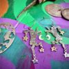 magical boxing hares dancing rabbit earrings