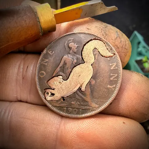 Squirrel jewellery handmade and recycled silver coins squirrel charm for a tree sculpture, necklace or bracelet