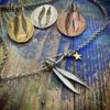 weeping willow leaf jewellery made from recycled, repurposed, upcycled coins and silver