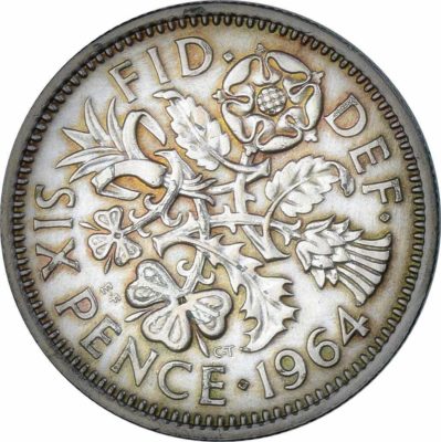60th birthday 1964 lucky sixpence gift