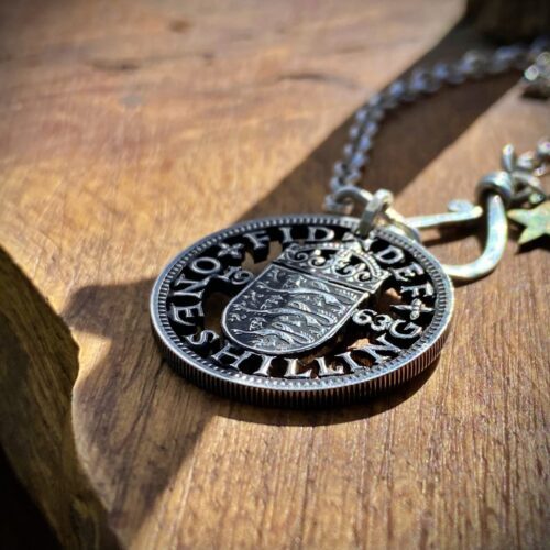 1963 shilling Handcrafted and recycled birthday shilling pendant