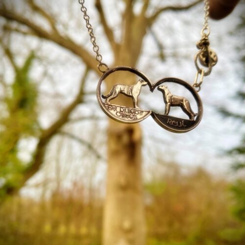 hare-y-gr-owl-er Irish sixpence coin necklace coin fusion