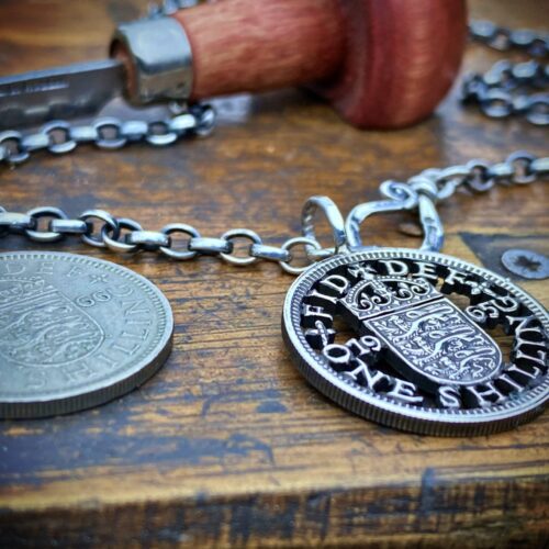 60th birthday 1965 shilling Handcrafted and recycled birthday shilling pendant