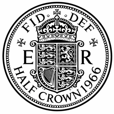 60th birthday Lucky half crown coin jewellery 1966 Handcrafted and recycled lucky shilling coin necklace pendant