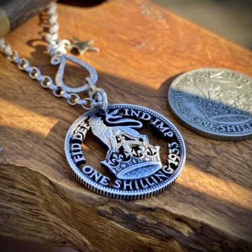 celebrate 90th Birthday with 1936 shilling Handcrafted and recycled birthday shilling pendant