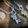 18th birthday gift idea handmade and ethically recycled key necklace pendant made in England from a upcycled pound coin 2007