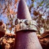 Moon Gazing hare handmade and eco conscious, ethical, renewable, green jewellery made in Cambridge by local artisan jeweller with hand tools and love