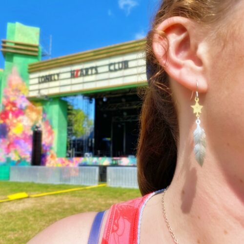 handcrafted and original silver feather earrings made with ethical considerations and materials