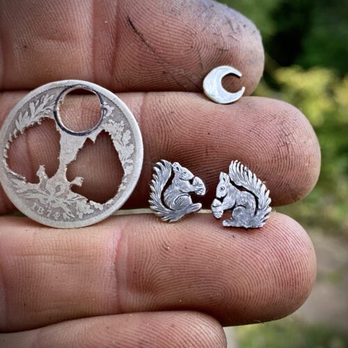 Squirrel silver jewellery handcrafted in Cambridge, England