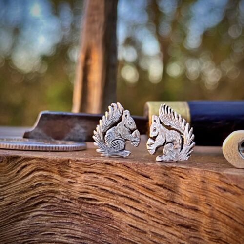 Squirrel silver jewellery handcrafted in Cambridge, England