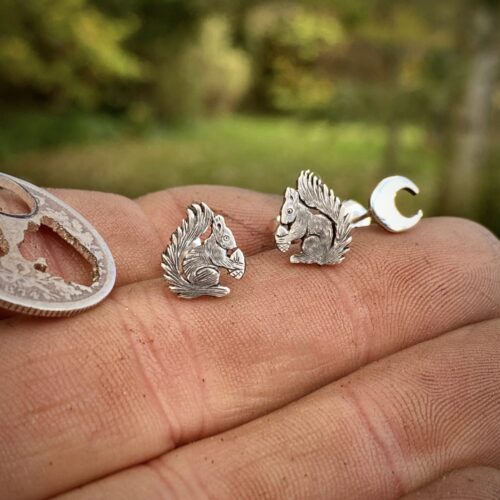 Squirrel silver jewellery handcrafted in Cambridge, England
