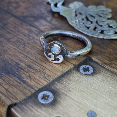 ocean inspired jewellery. ethical eco-conscious silver ring inspired by mermaid treasure and the sea