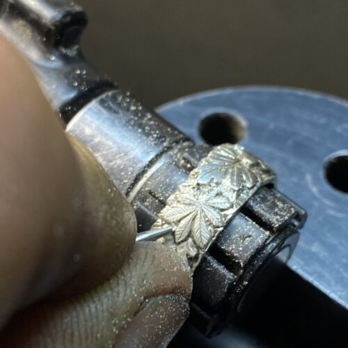 sacred grove ogham tree zodiac ring made from a 120 year old silver coin