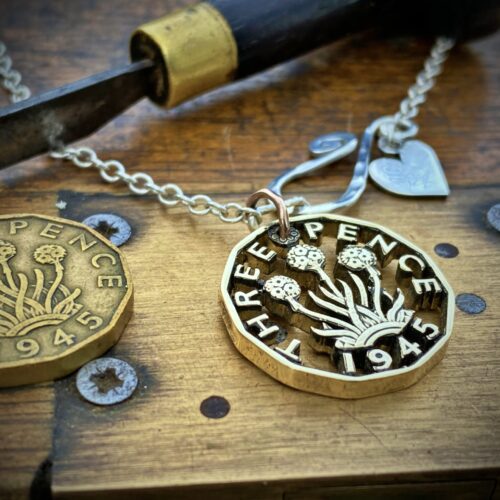 1945 80th birthday coin gift handcrafted and completely unique and special