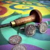 Oak leaves and acorns design silver threepence coin cufflinks