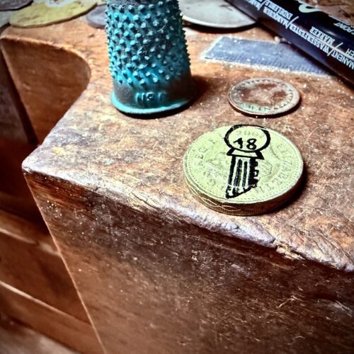 18th birthday traditional key made from recycled coins sustainable and unique