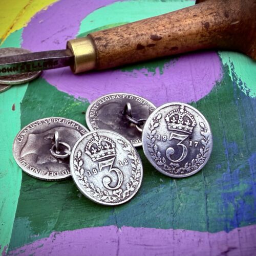 Personalised Lucky sixpence cufflinks - Image 2