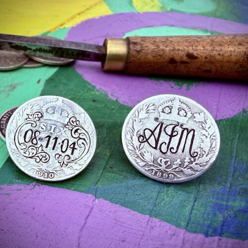 Personalised Lucky sixpence cufflinks - Image 5