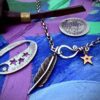 Feather ethical jewellery handmade and recycled silver feather necklace