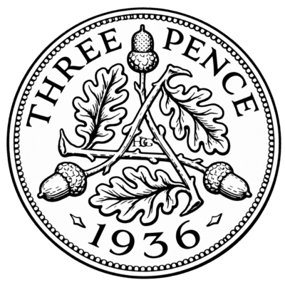 90th birthdaysilver coin cufflinks - Recycled silver threepence coins Handcrafted and recycled lucky threepence coin cufflinks