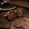 1996 30th birthday silver threepence coin cufflinks made in England