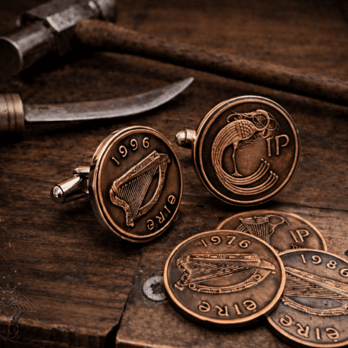 1996 30th birthday silver threepence coin cufflinks made in England
